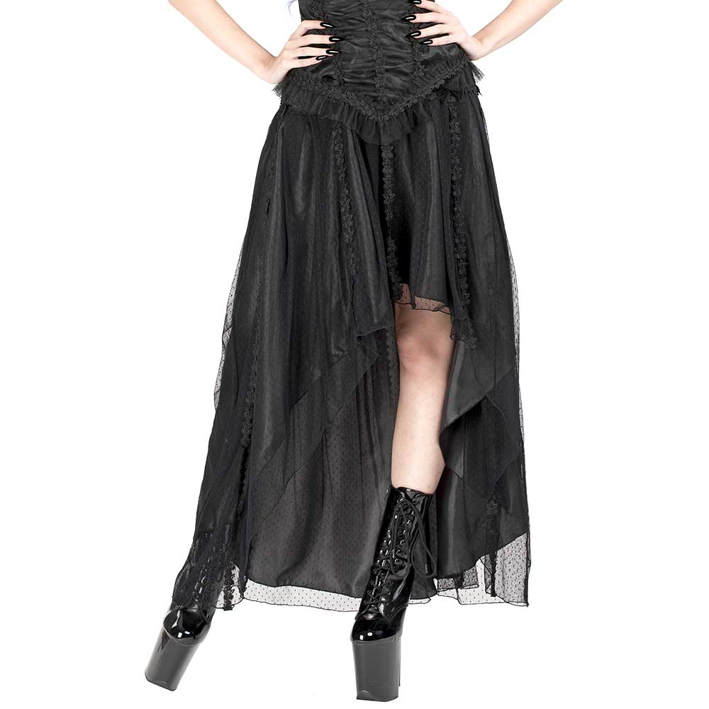 Sinister - 1181 High low rok - Zwart